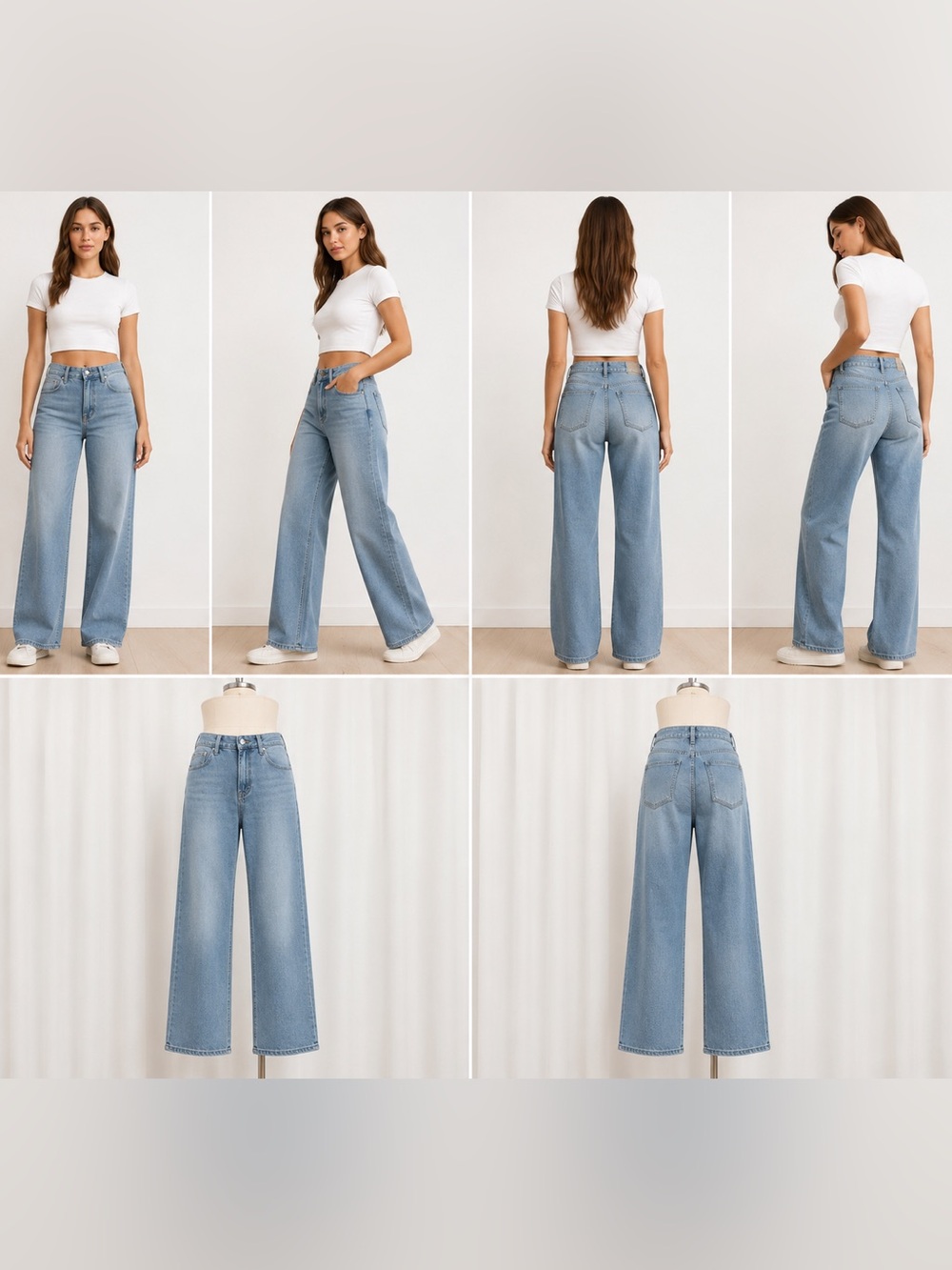 STRETCHY High rise 90’s relaxed Jeans wide leg NWOT